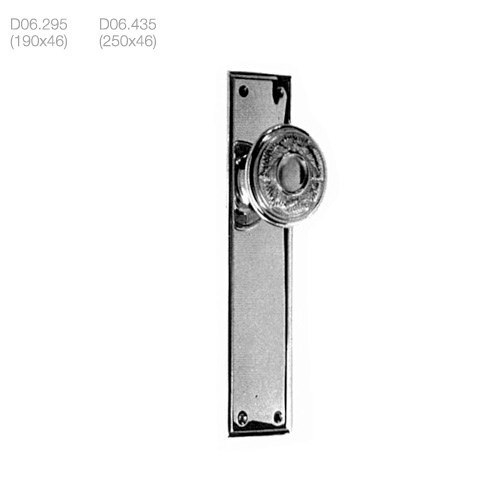 poignées de porte boutons de portes sur plaque (d06.295 d06.435) - brass quincaillerie