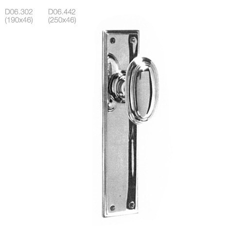 poignées de porte boutons de portes sur plaque (d06.302 d06.442) - brass quincaillerie