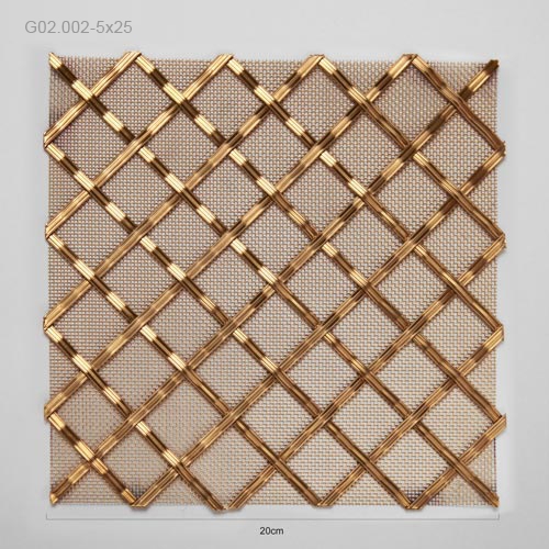 grillages décoratifs (g02.002-5x25) - brass quincaillerie